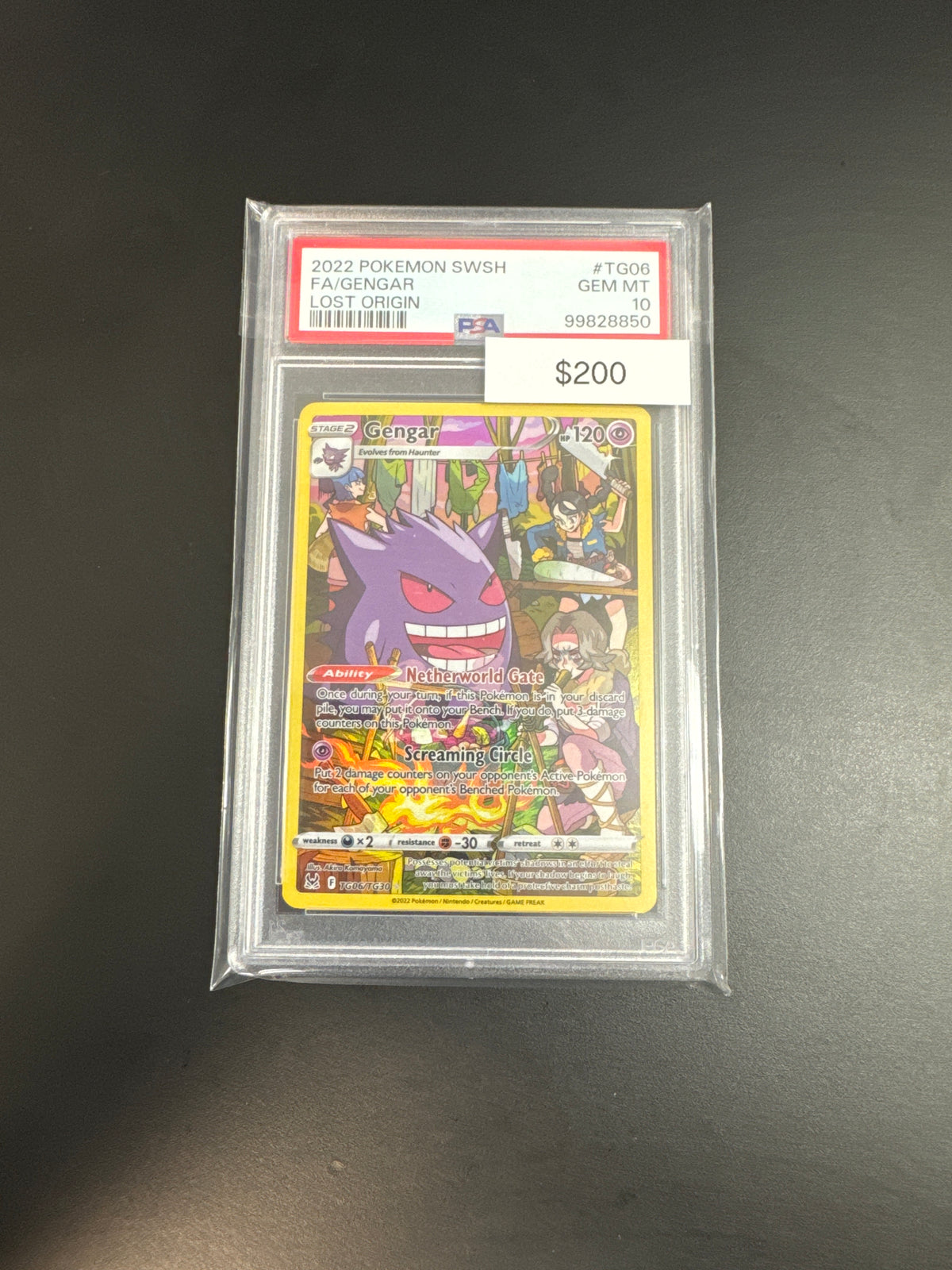 Pokémon Lost Origin Gengar TG06 PSA 10