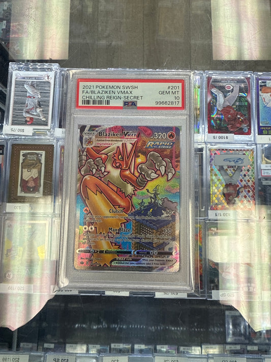 Pokemon Blaziken Vmax Alt Art #201/198 PSA 10