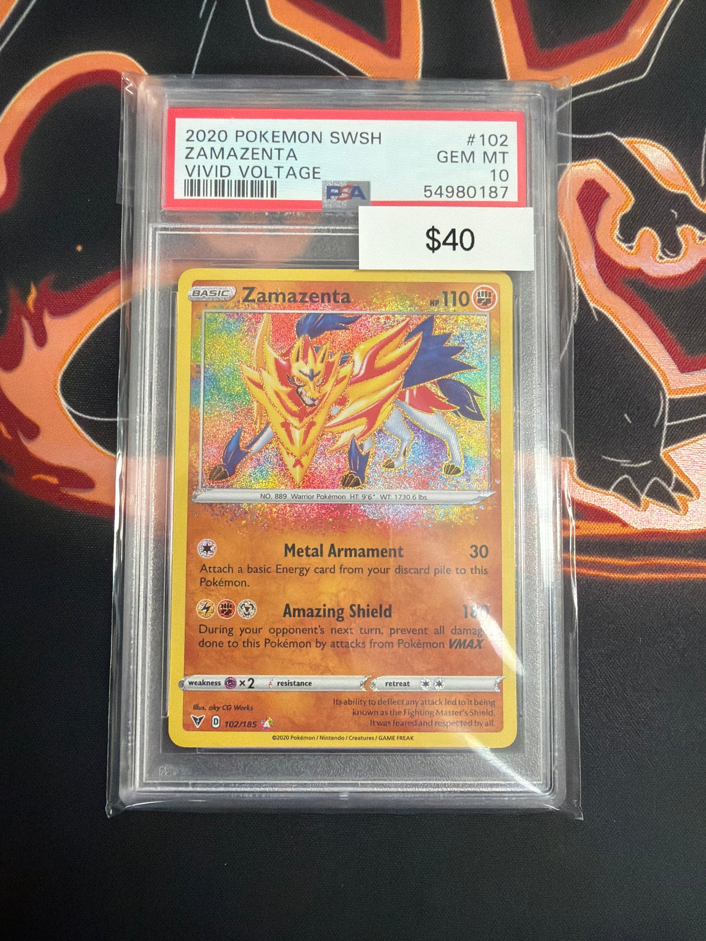 Pokemon SWSH Zamazenta Vivid Voltage 102 PSA 10