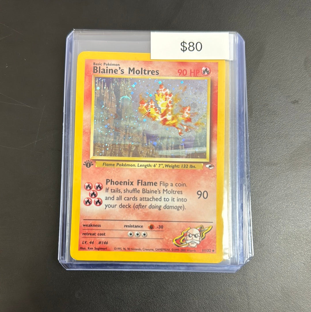 Pokémon Blaine's Moltress Holo 1st Ed. 1/132