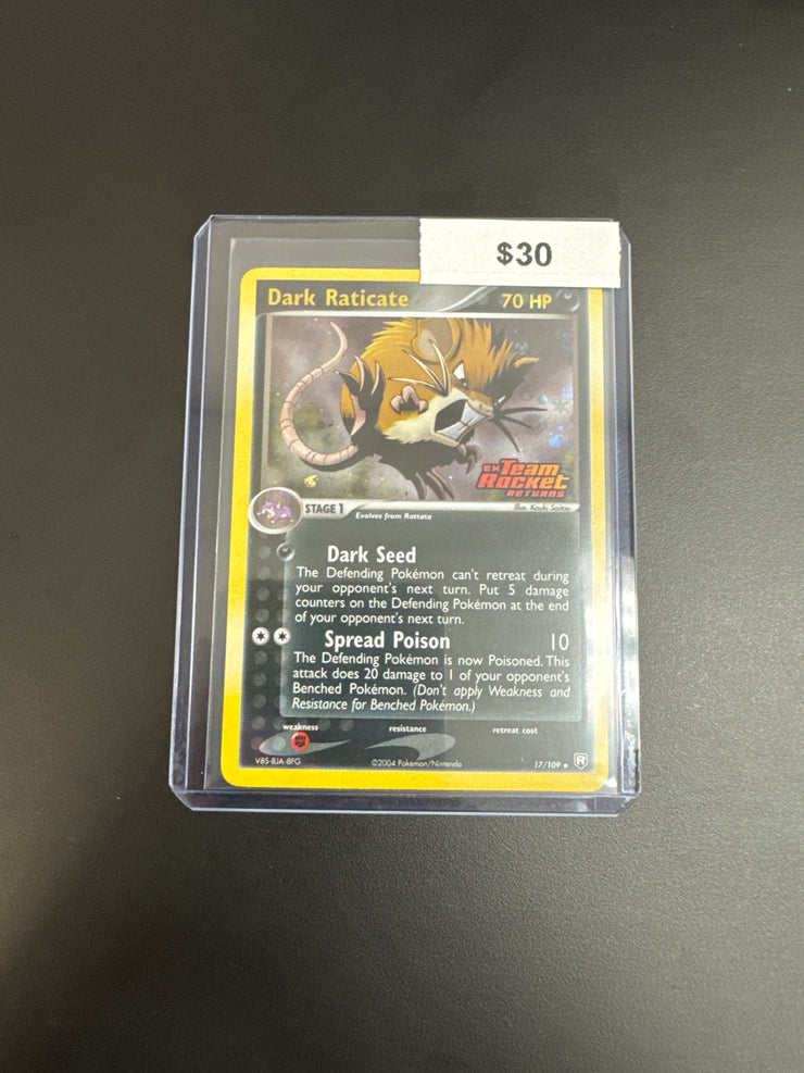 Pokémon Dark Raticate Holo 17/109