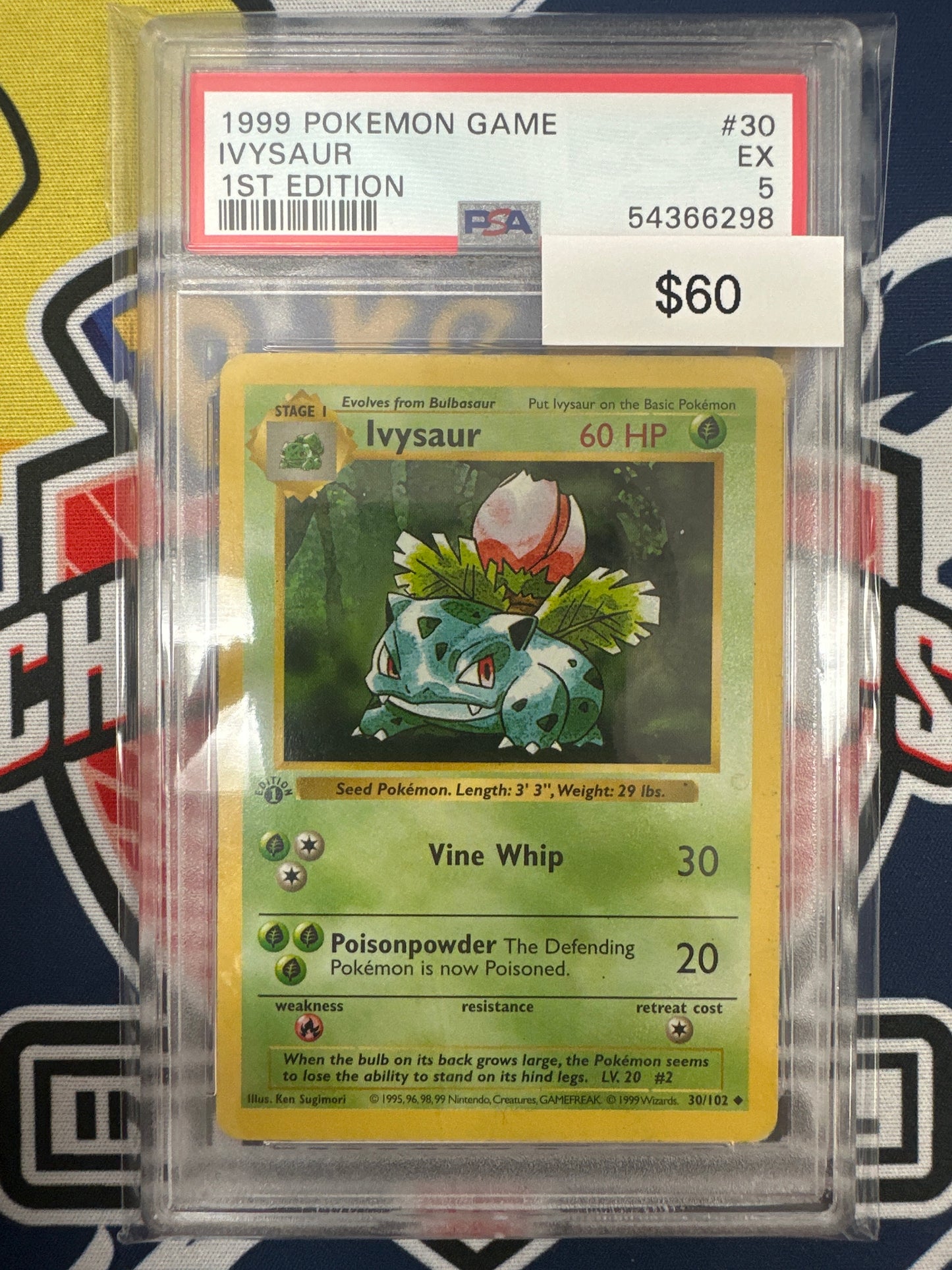 Pokemon Ivysaur 30/102 1st Edition PSA 5