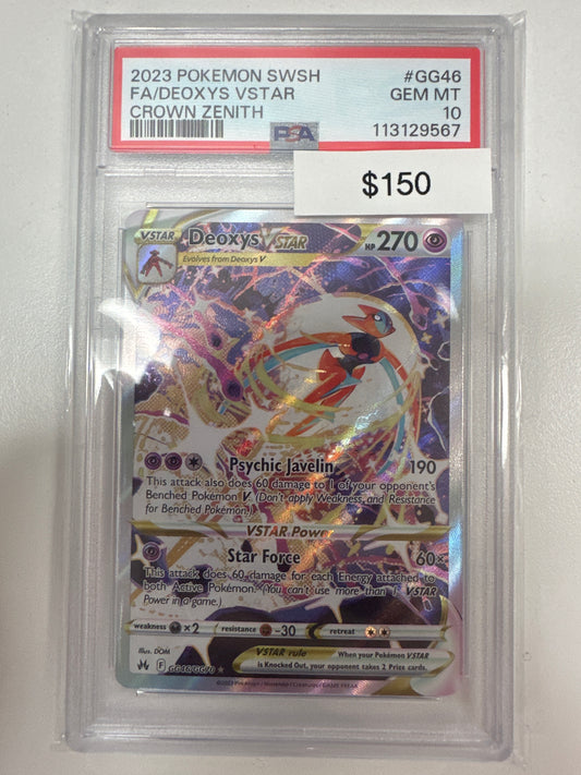 Pokemon Deoxys Vstar GG46/GG70 PSA 10