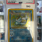 Pokemon Vaporeon 12/64 1st Edition Holo PSA 4