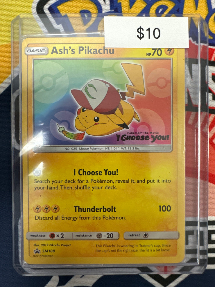 Pokemon Sun & Moon Promo Ash’s Pikachu SM108