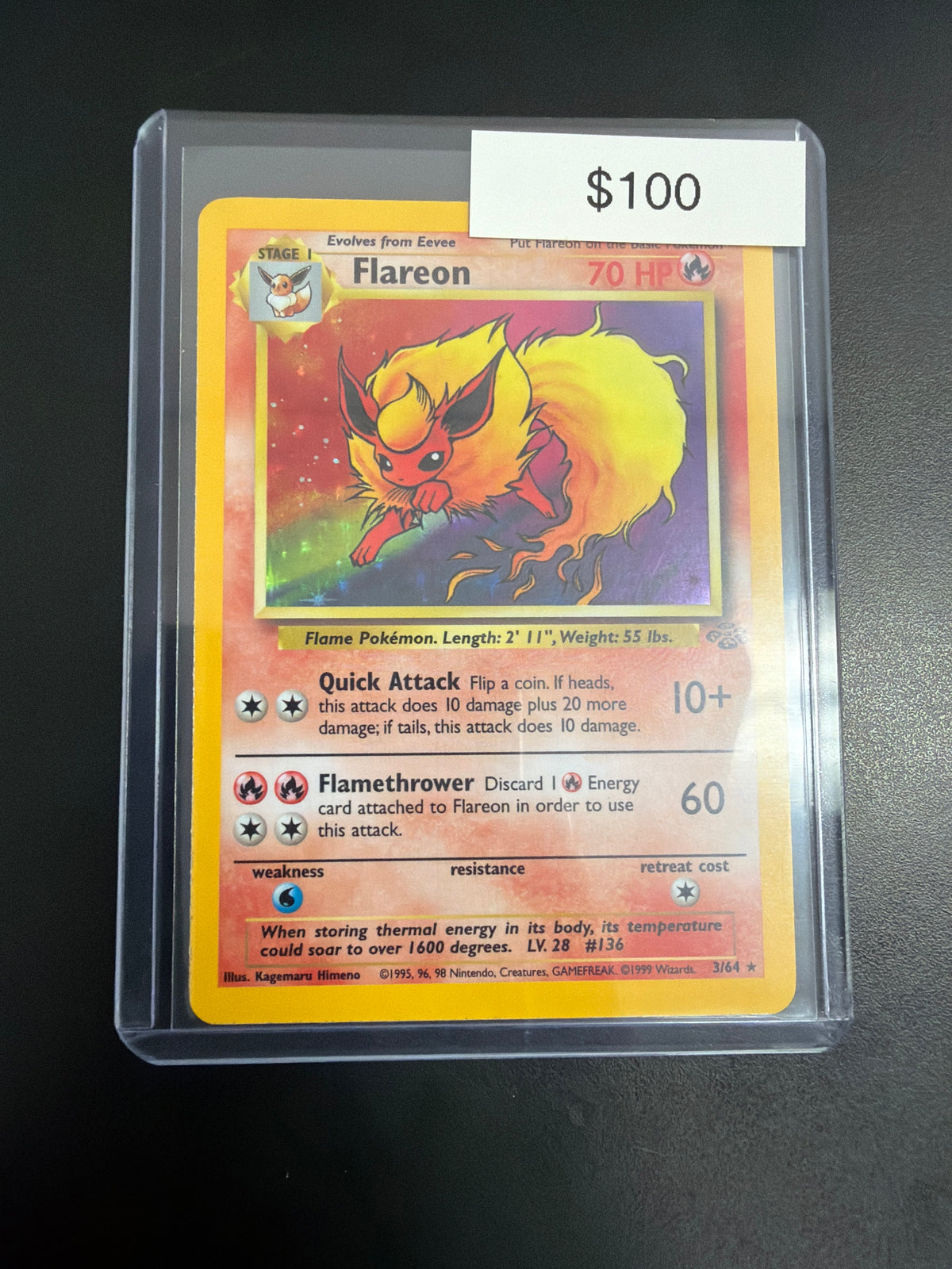 Pokemon Flareon Jungle #3/64 Holo
