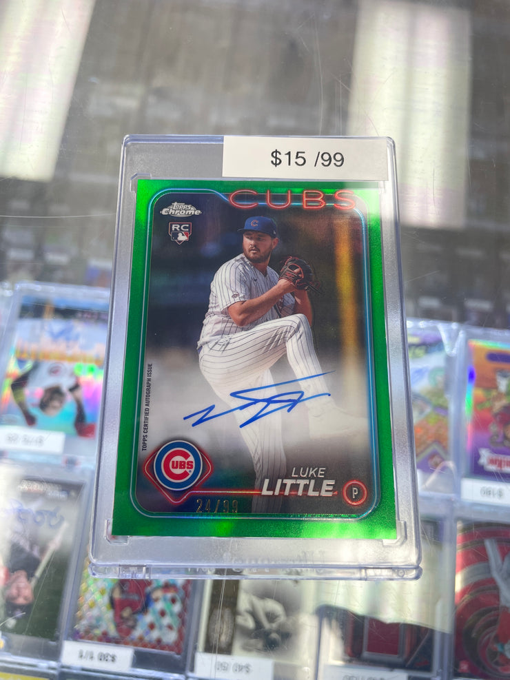 2024 Topps Chrome Luke Little Green Auto /99 