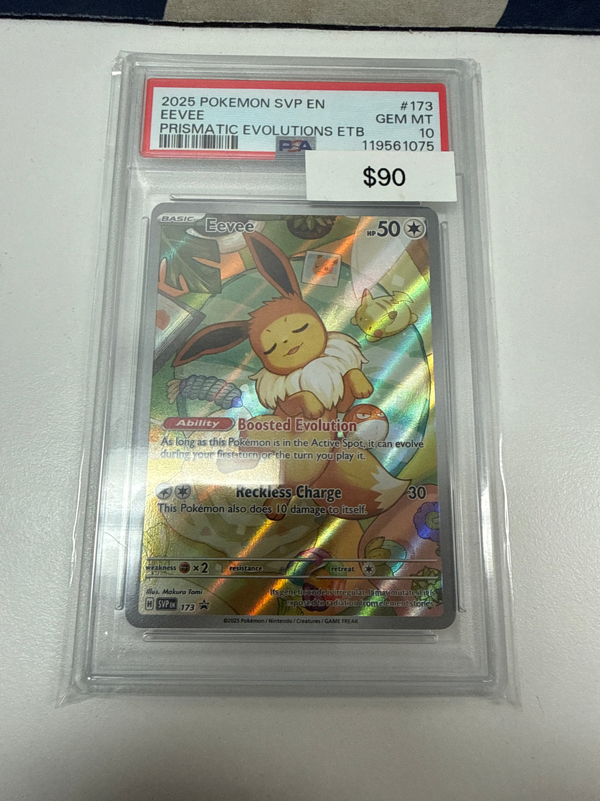Prismatic Evolutions ETB Promo Eevee #173 PSA 10