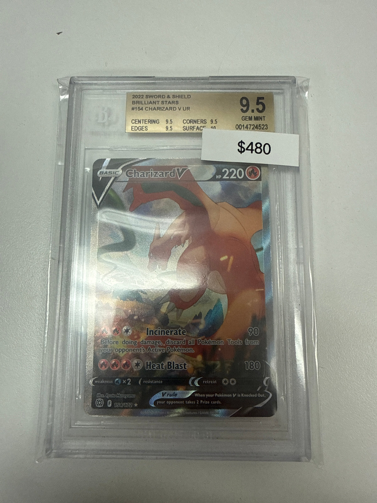 Pokemon Charizard V #154/172 BGS 9.5