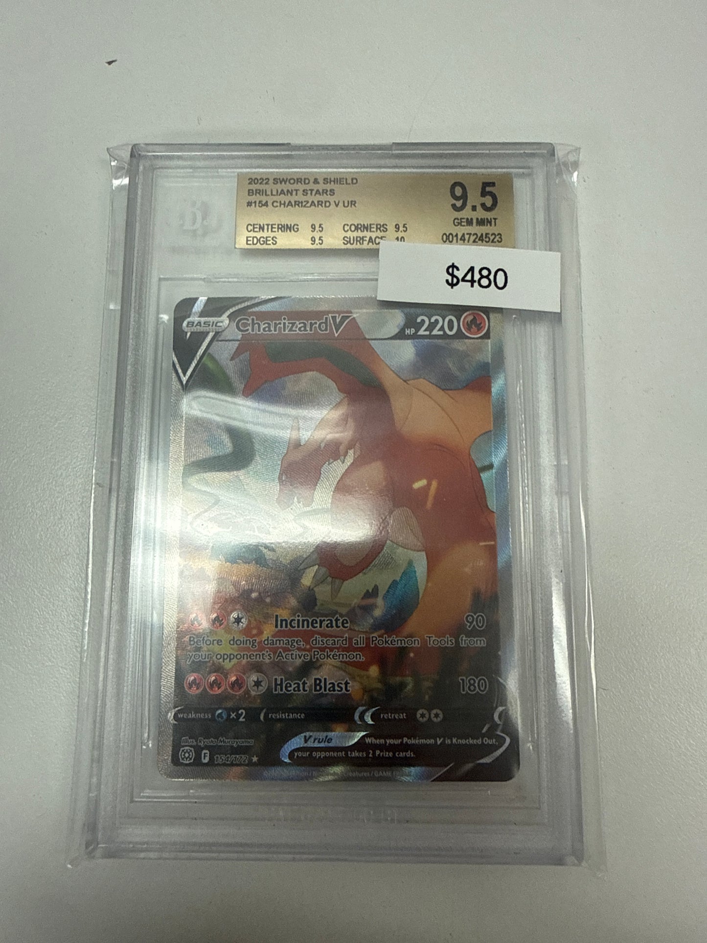 Pokemon Charizard V #154/172 BGS 9.5