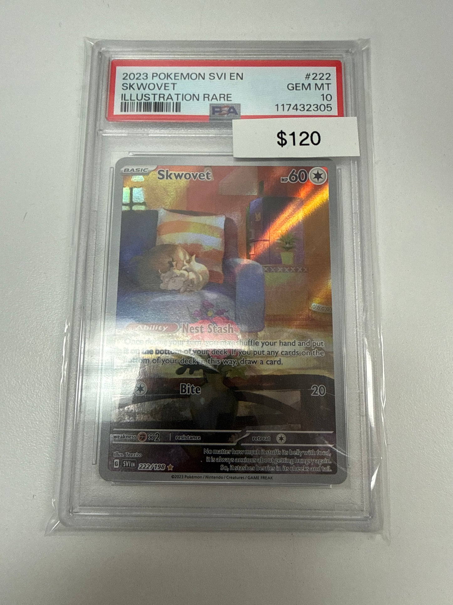 Pokemon Skwovet #223/198 PSA 10