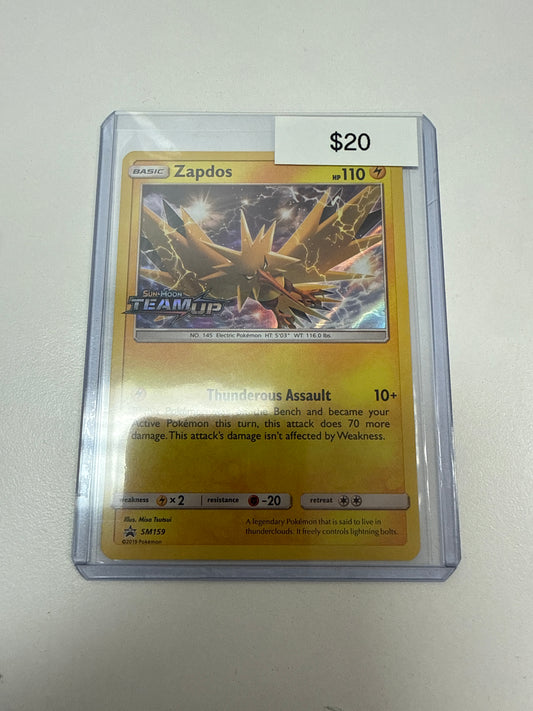 Pokemon Zapdos Team Up Stamped BSP #sm159