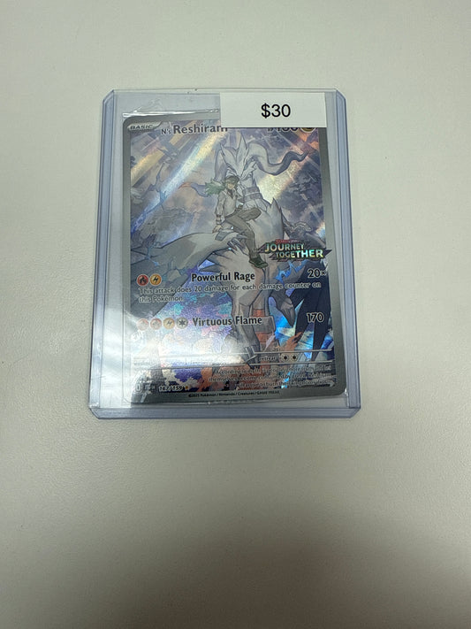 Journey Together N’s Reshiram Box Topper Stamp #167/159