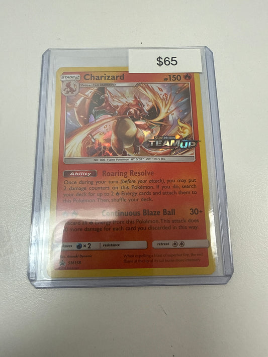 Pokémon Charizard BSP Holo Team Up Prerelease Promo SM158