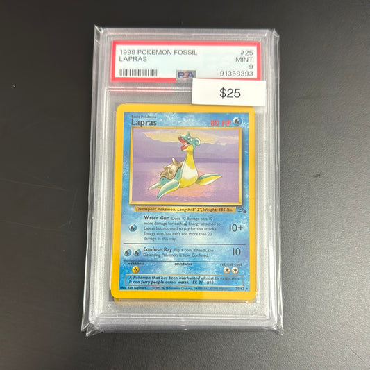1999 Pokémon Fossil Lapras #25 PSA 9