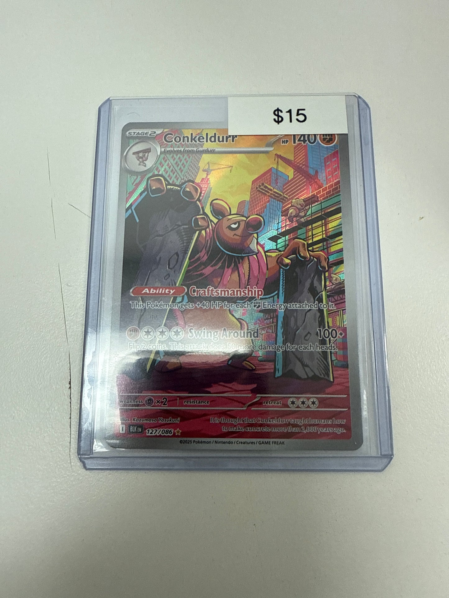 Pokemon Black Bolt Conkeldurr #127/086