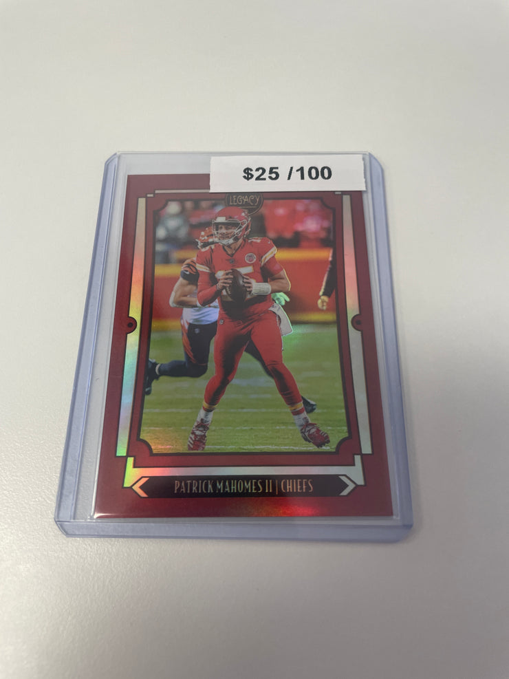 2019 Legacy Patrick Mahomes Red /100 