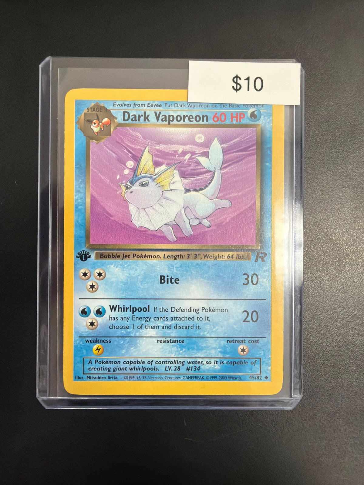 Pokemon Rocket 1st Ed. Vaporeon 45/82 NM