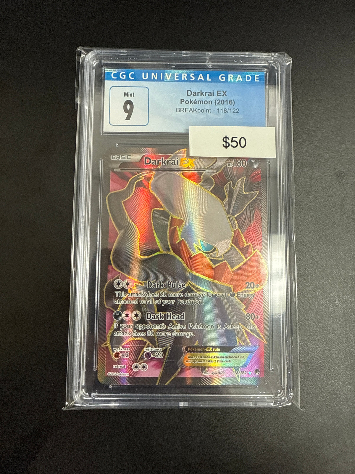 Pokémon Breakpoint Darkrai EX CGC 9