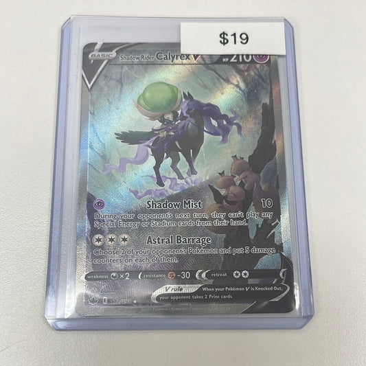Pokémon Shadow Rider Calyrex V Chilling Reign Alt Art 172/198