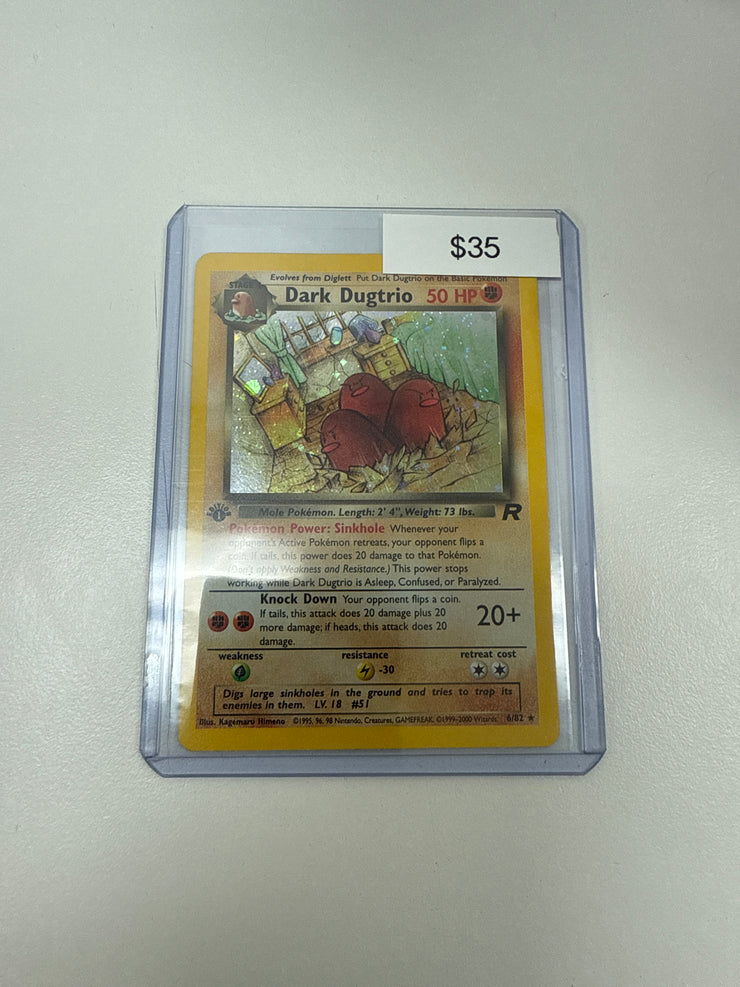 Pokemon Dark Dugtrio 1st Edition Holo 