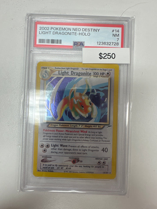 Pokemon Light Dragonite 14/105 PSA 7