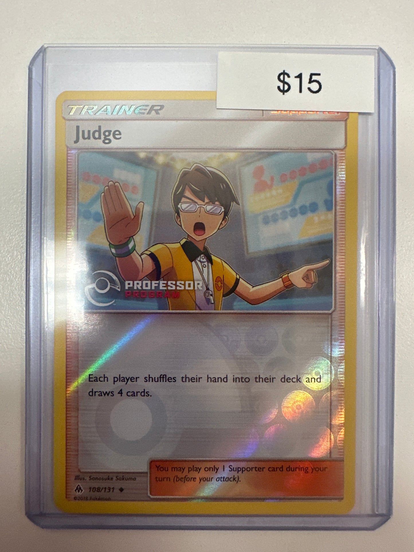 Pokemon Professor Program Stamped Judge Promo 108/131