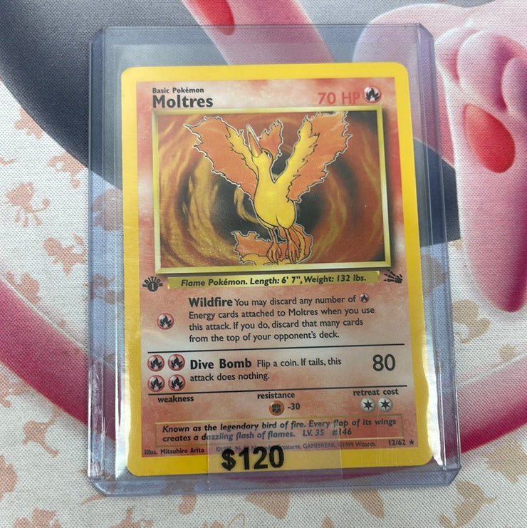 Pokémon Moltres Jungle 1st Edition Holo 12/62