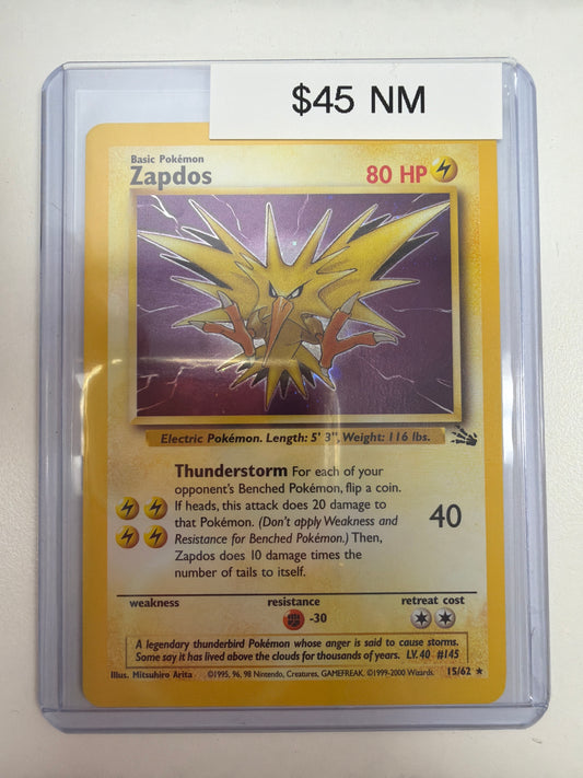Pokemon Zapdos Fossil 15/62
