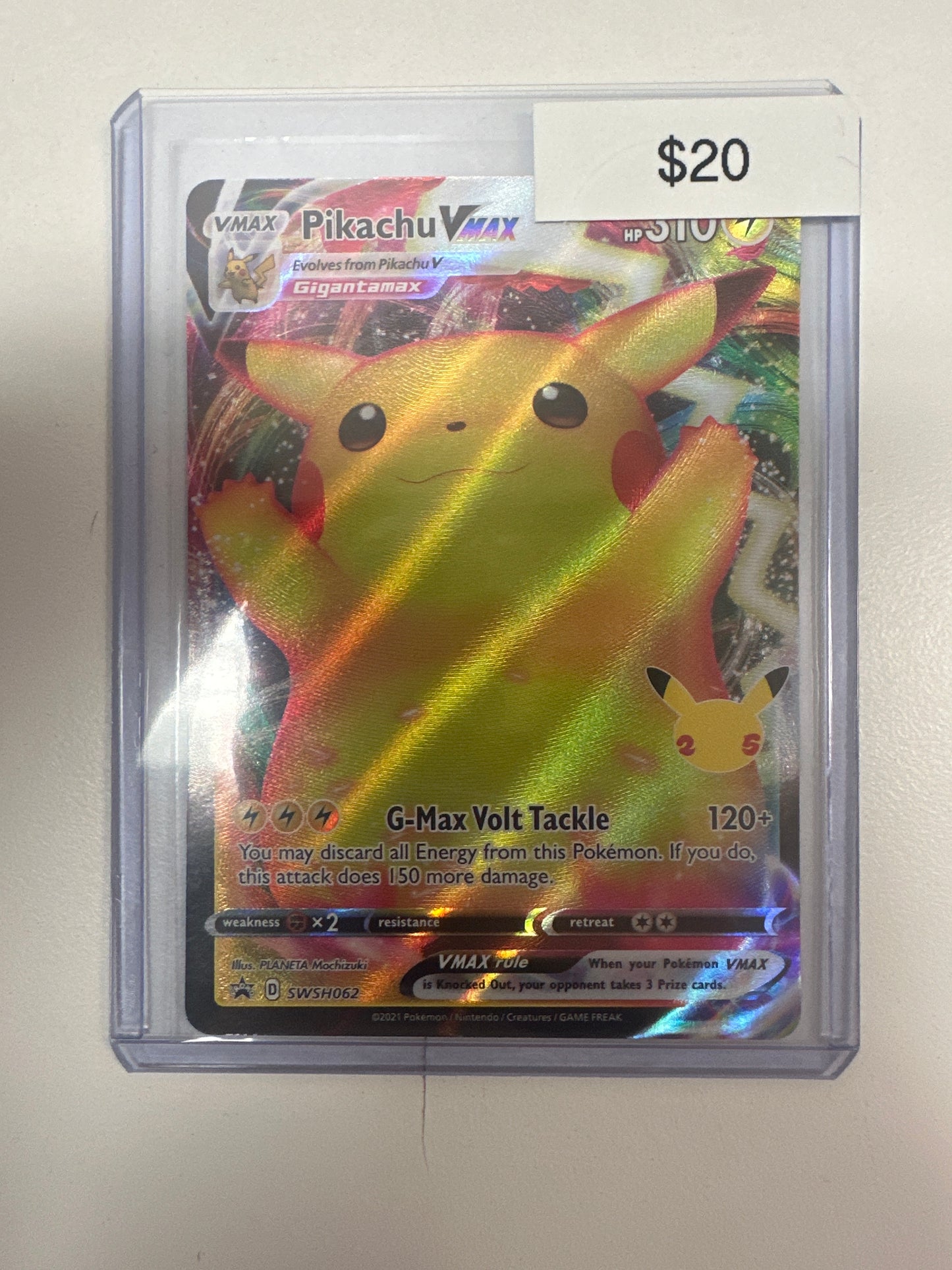 Pokemon Pikachu Vmax SWSH062