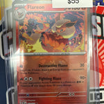 Pokemon Prismatic Evolutions Masterball Holo Flareon 013/131
