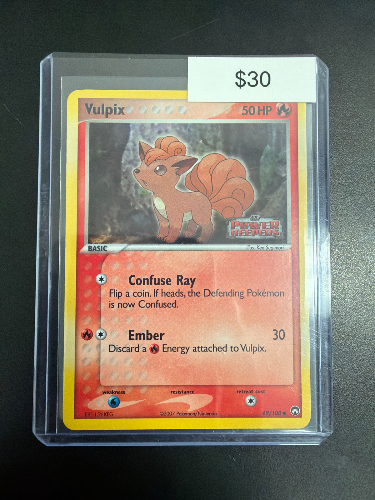 Pokemon Vulpix EX Power Keepers Rev. Holo #69/108