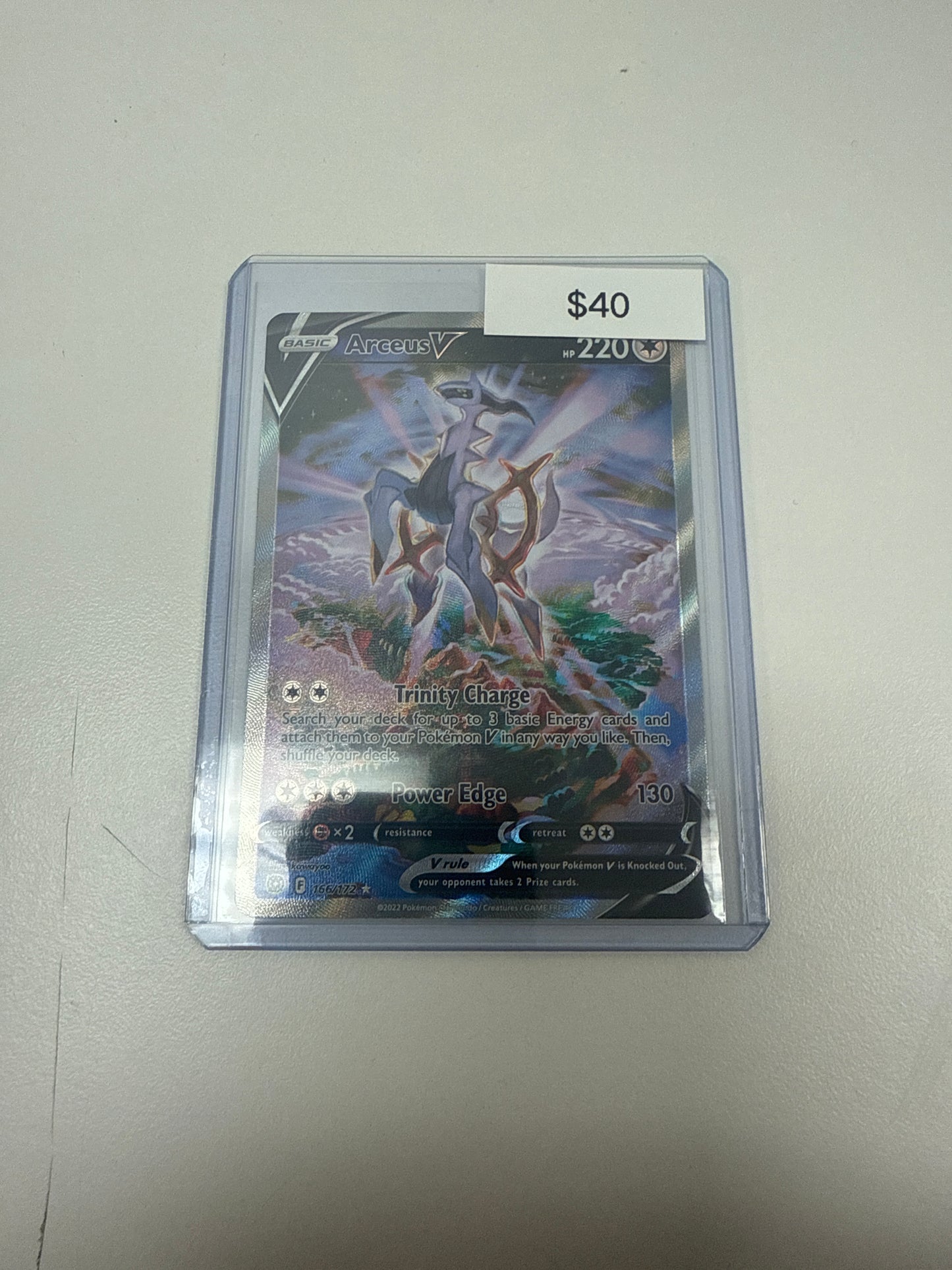 Pokemon Brilliant Stars Arceus V Alternate Art 166/172