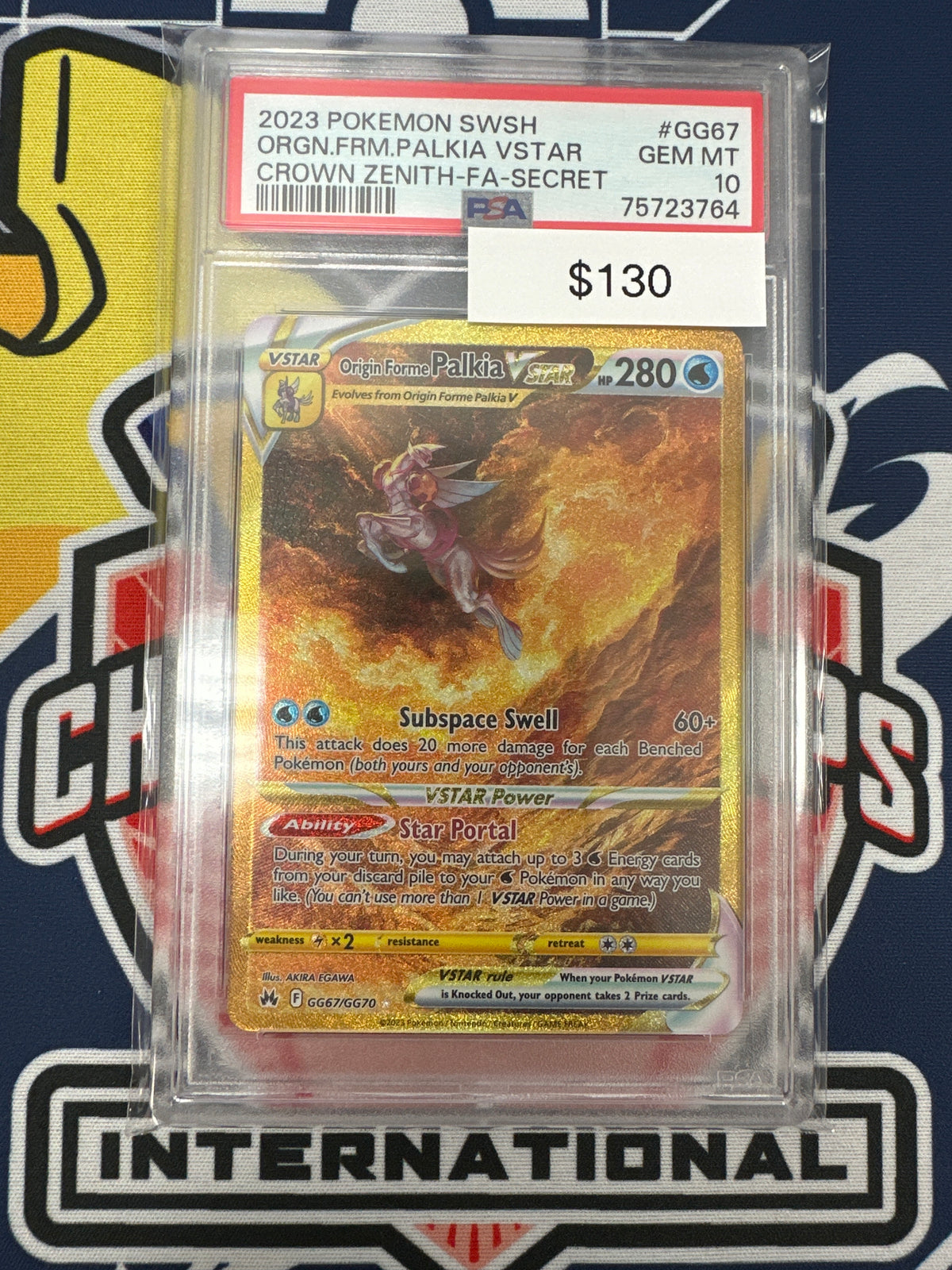 Pokemon Crown Zenith Palkia Vstar GG67/GG70 PSA 10