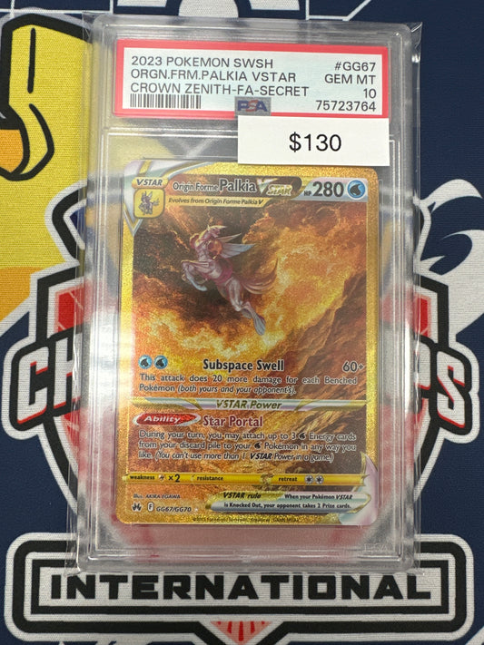 Pokemon Crown Zenith Palkia Vstar GG67/GG70 PSA 10