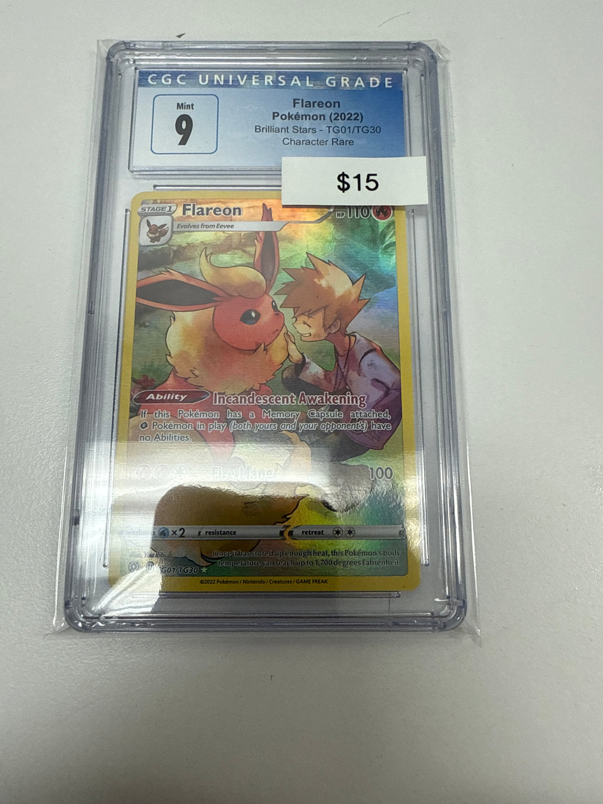 Brilliant Stars Flareon #tg01/tg30 CGC 9