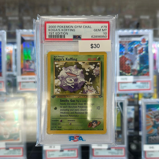 2000 Pokémon Gym Challenge Koga Koffing 1st Edition #79 PSA 10