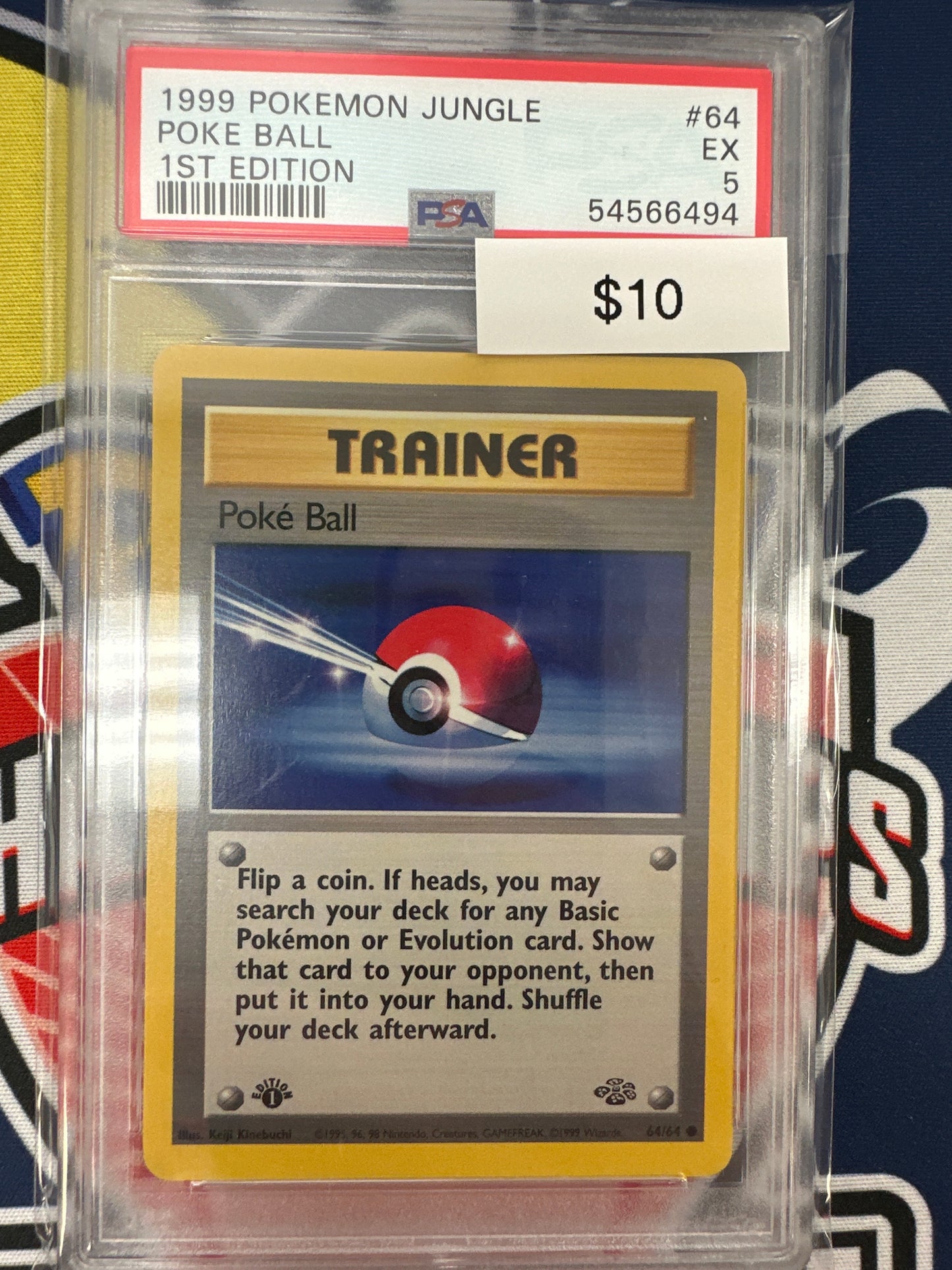 Pokemon Jungle Poke Ball 64/64 1st Edition PSA 5