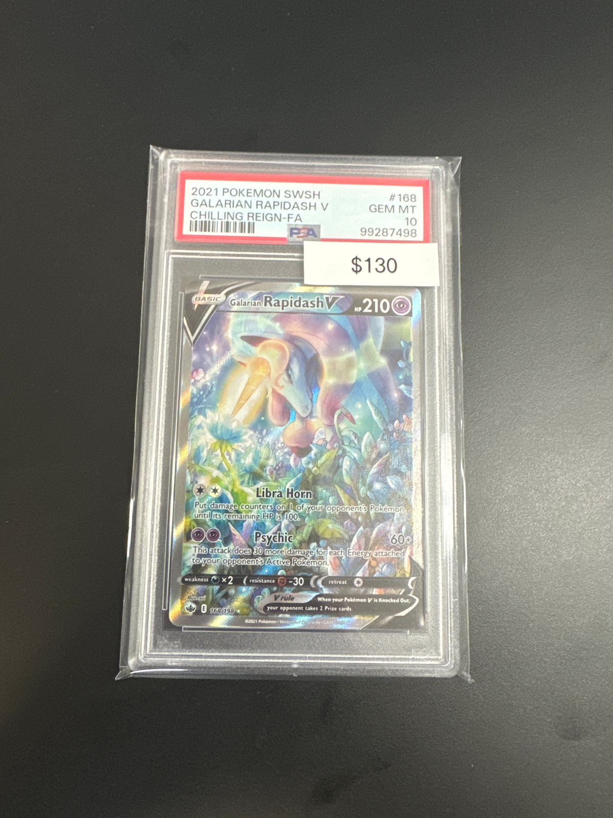 Pokémon Chilling Reign Rapidash V #168 PSA 10