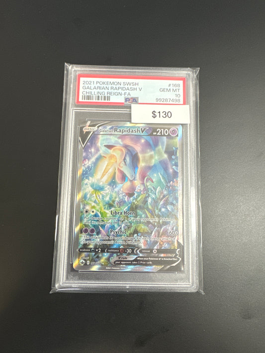 Pokémon Chilling Reign Rapidash V #168 PSA 10