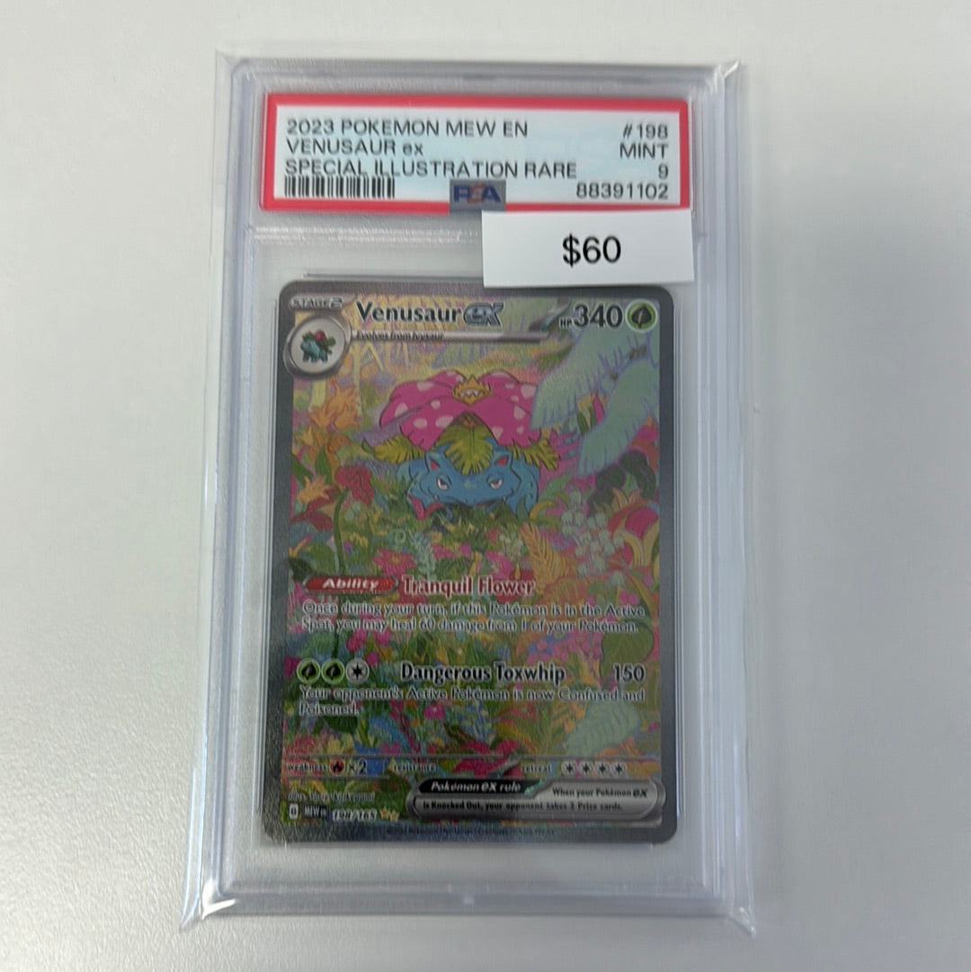 Pokémon 151 Venusaur EX #198 PSA 9