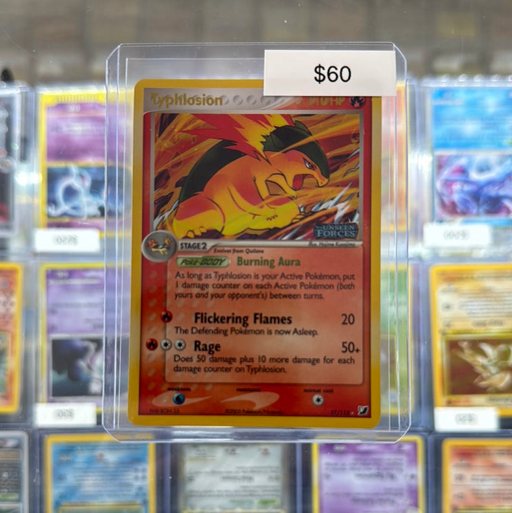 Pokémon Unseen Forces TYPHLOSION Holo 17/115