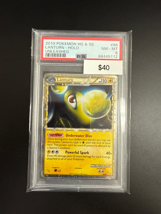 Pokémon Unleashed Lanturn 86 PSA 8