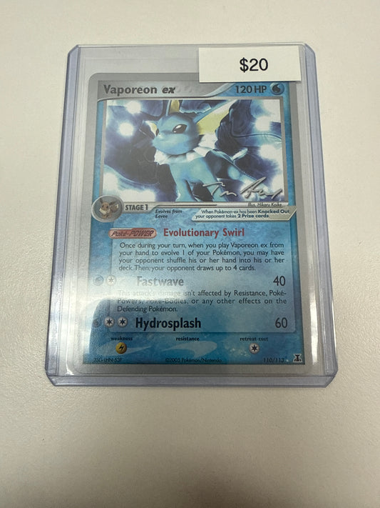 Pokemon Vaporeon Ex World Championship #110/113