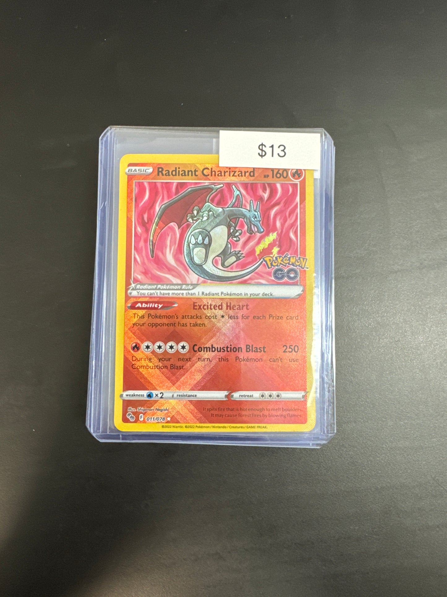 Pokémon GO radiant Charizard 011/078