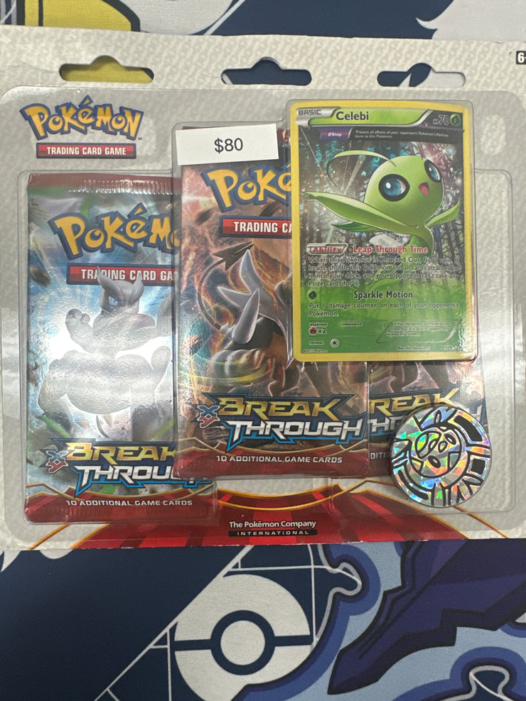 Pokemon XY Breakthrough Celebi 3 Pack Blister