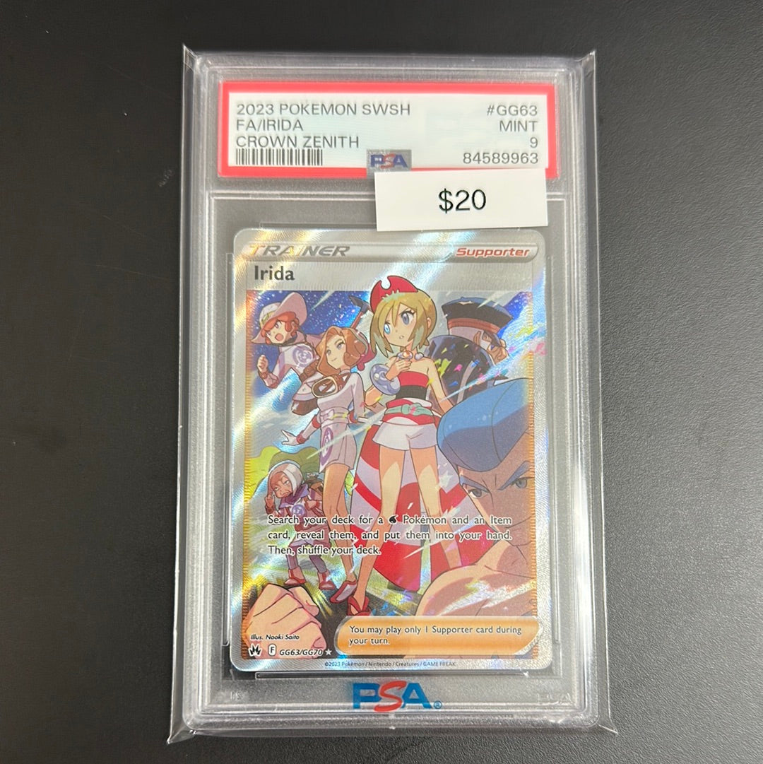 Pokémon Irida Crowm Zenith GG63/GG70 PSA 9