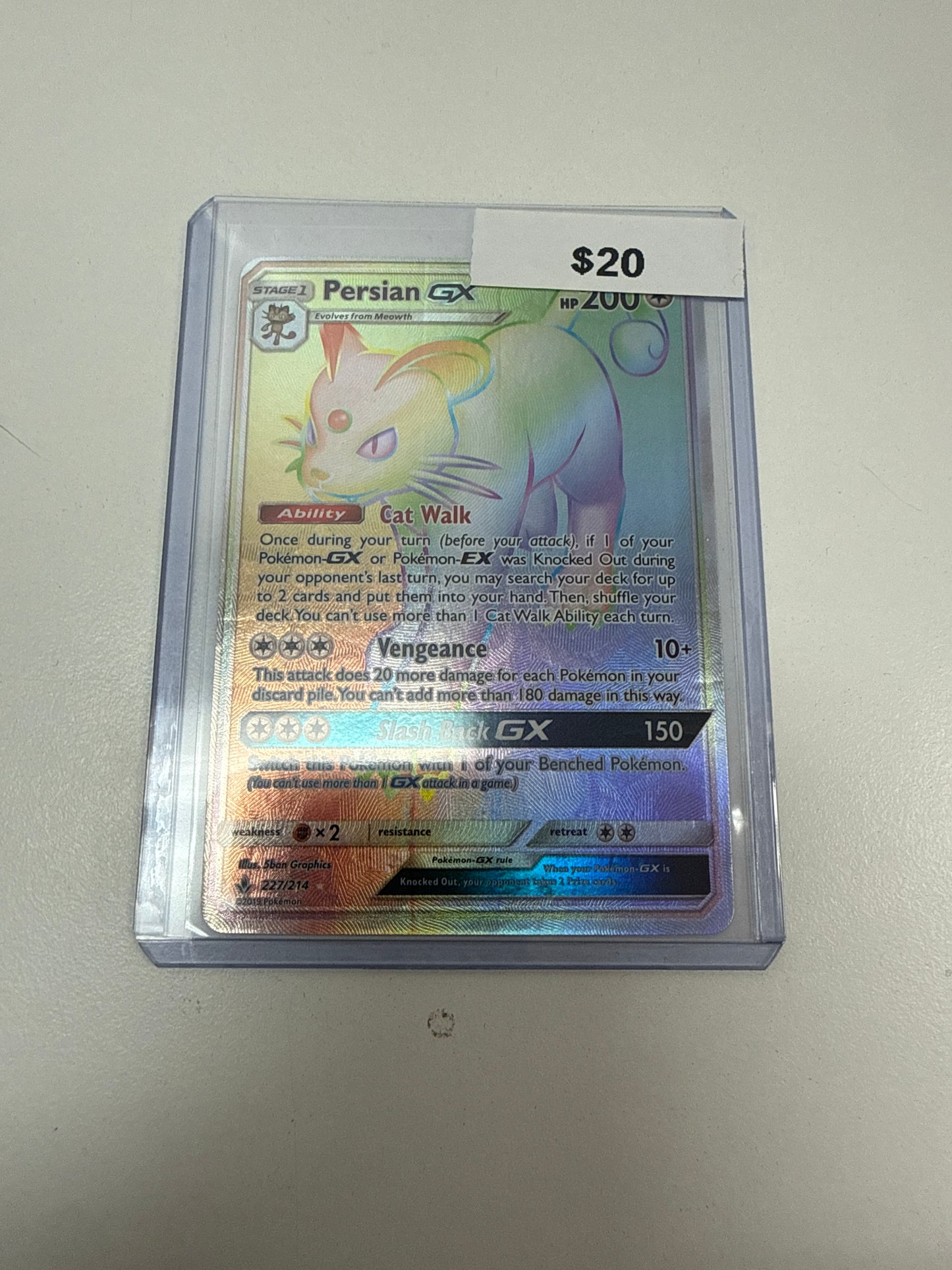 Pokemon Persian Gx Secret #227/214
