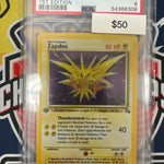 Pokemon Zapdos 15/62 1st Edition Holo PSA 6