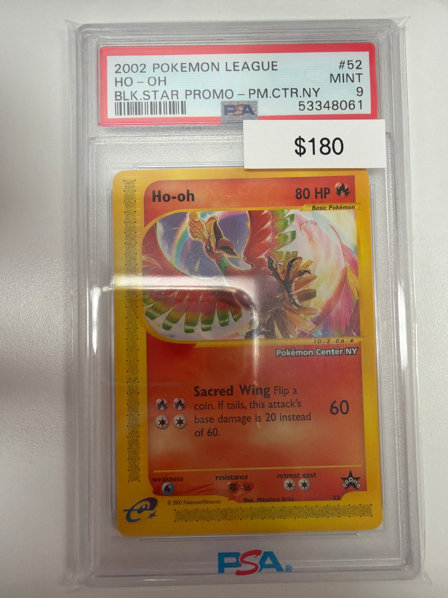 Pokemon Ho-Oh Pokemon Center NY Stamp 52 PSA 9